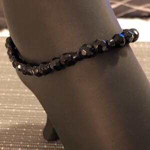 Black Onyx Beaded Handmade Ankle Bracelet